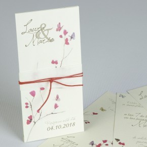 Invitación de boda flores...